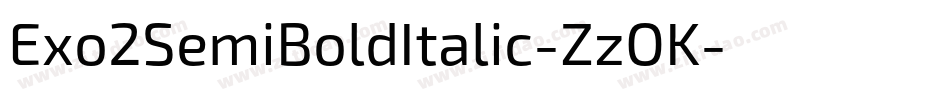 Exo2SemiBoldItalic-ZzOK字体转换