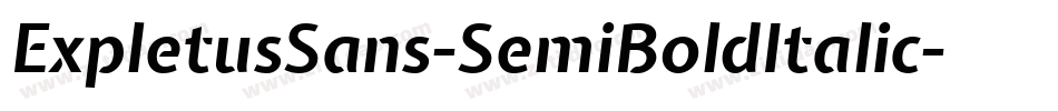 ExpletusSans-SemiBoldItalic字体转换