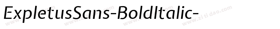 ExpletusSans-BoldItalic字体转换
