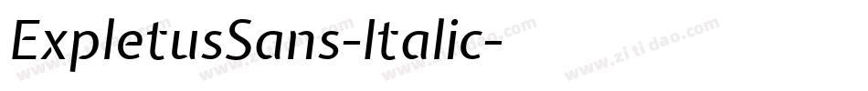 ExpletusSans-Italic字体转换