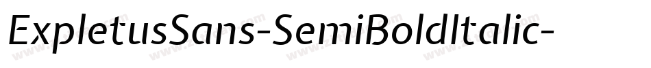 ExpletusSans-SemiBoldItalic字体转换