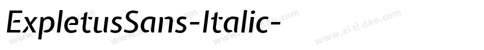 ExpletusSans-Italic字体转换