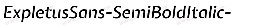 ExpletusSans-SemiBoldItalic字体转换