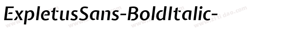 ExpletusSans-BoldItalic字体转换