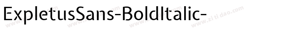 ExpletusSans-BoldItalic字体转换