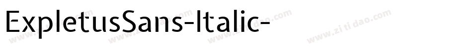 ExpletusSans-Italic字体转换