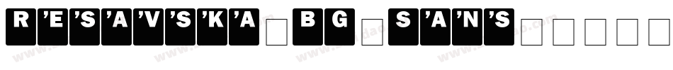 Resavska-BG-Sans字体转换
