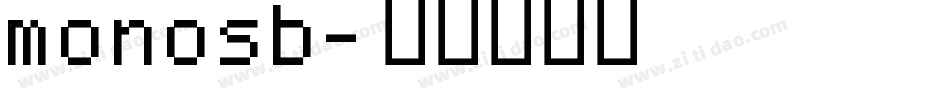 monosb字体转换