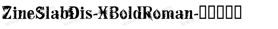 ZineSlabDis-XBoldRoman字体转换