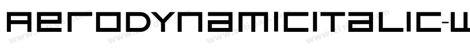 AeroDynamicItalic-w11rx字体转换