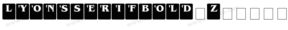 LyonsSerifBold-Z583字体转换