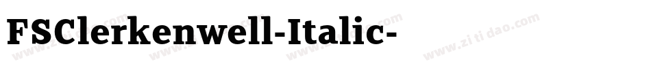 FSClerkenwell-Italic字体转换