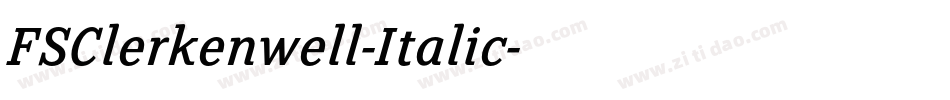 FSClerkenwell-Italic字体转换