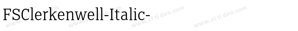 FSClerkenwell-Italic字体转换