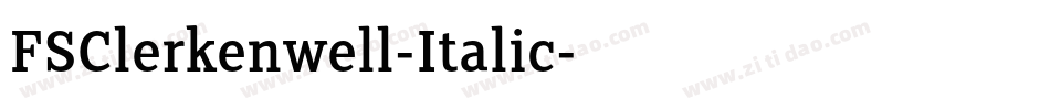 FSClerkenwell-Italic字体转换