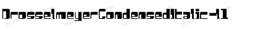 DrosselmeyerCondensedItalic-l1W0字体转换