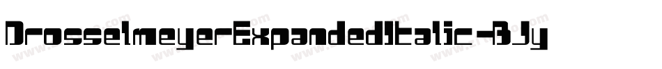 DrosselmeyerExpandedItalic-BJy8字体转换