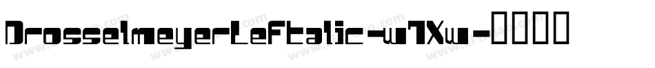 DrosselmeyerLeftalic-w7Xw字体转换