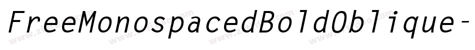 FreeMonospacedBoldOblique-dpvK字体转换