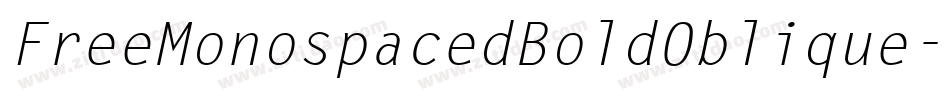 FreeMonospacedBoldOblique-dpvK字体转换