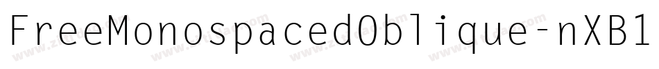 FreeMonospacedOblique-nXB1字体转换