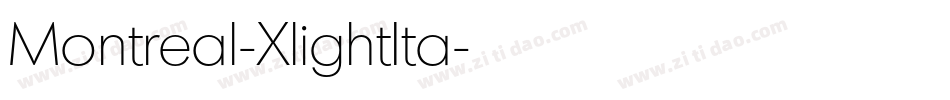 Montreal-XlightIta字体转换