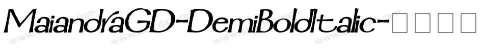 MaiandraGD-DemiBoldItalic字体转换