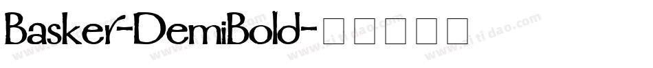 Basker-DemiBold字体转换