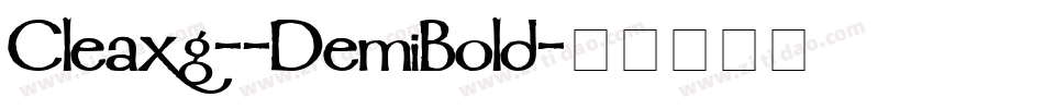 Cleaxg--DemiBold字体转换