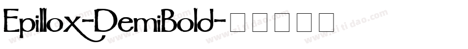Epillox-DemiBold字体转换