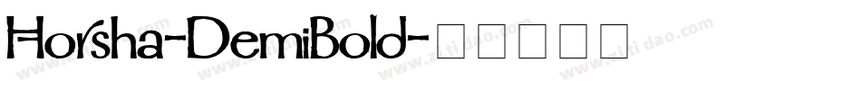Horsha-DemiBold字体转换