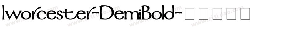 Iworcester-DemiBold字体转换
