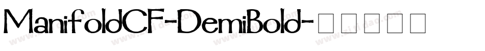 ManifoldCF-DemiBold字体转换