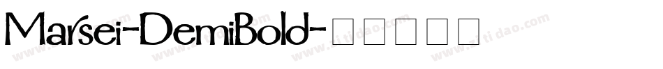 Marsei-DemiBold字体转换