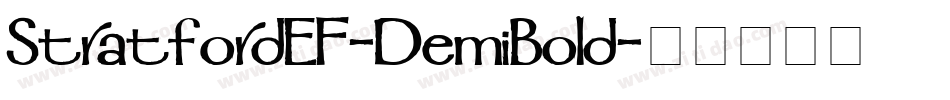 StratfordEF-DemiBold字体转换