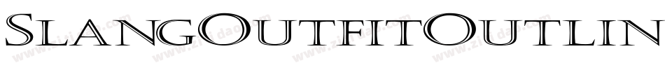 SlangOutfitOutline-4BgVx字体转换