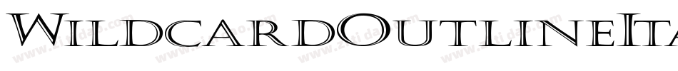 WildcardOutlineItalic-zzg4字体转换