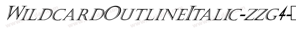 WildcardOutlineItalic-zzg4字体转换