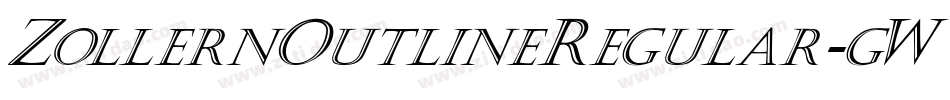 ZollernOutlineRegular-gWV4字体转换
