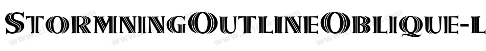 StormningOutlineOblique-l7m5字体转换