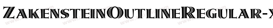 ZakensteinOutlineRegular-xzd5字体转换