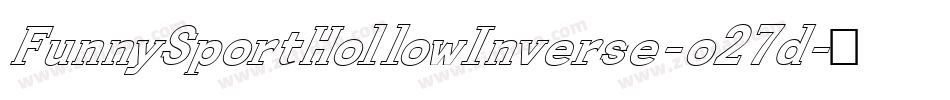 FunnySportHollowInverse-o27d字体转换