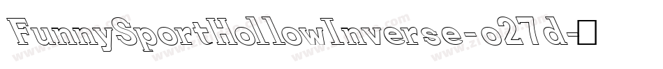 FunnySportHollowInverse-o27d字体转换