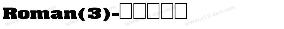Roman(3)字体转换