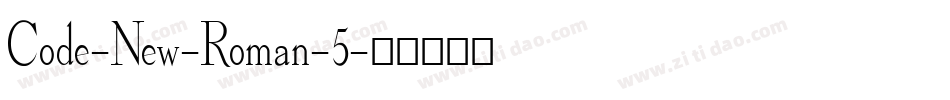 Code-New-Roman-5字体转换