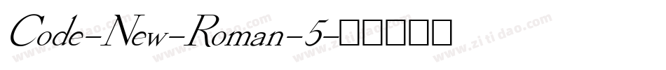 Code-New-Roman-5字体转换
