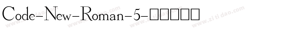 Code-New-Roman-5字体转换