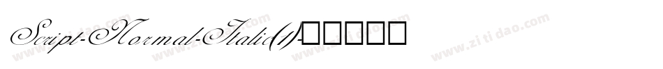 Script-Normal-Italic(1)字体转换