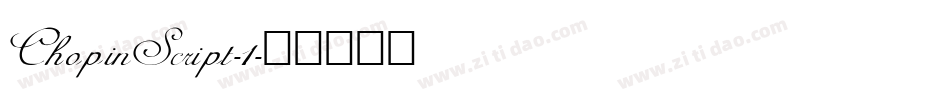 ChopinScript-1字体转换