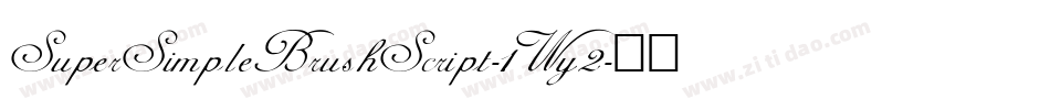 SuperSimpleBrushScript-1Wy2字体转换